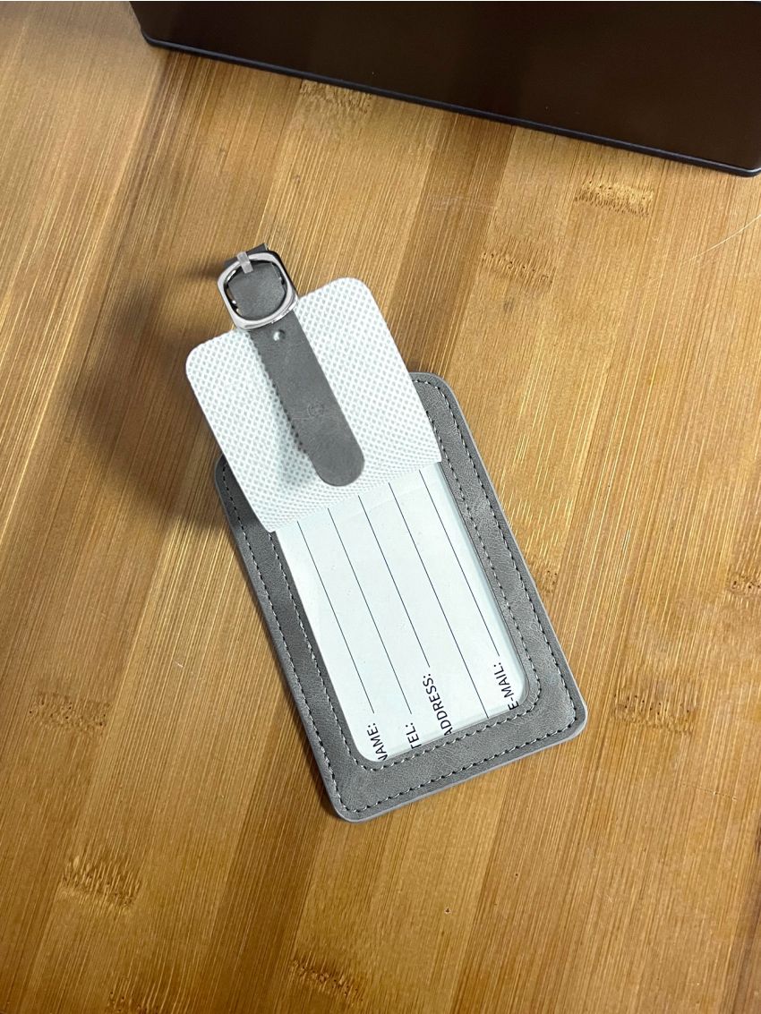 Plane & Letter Embossed Luggage Tag