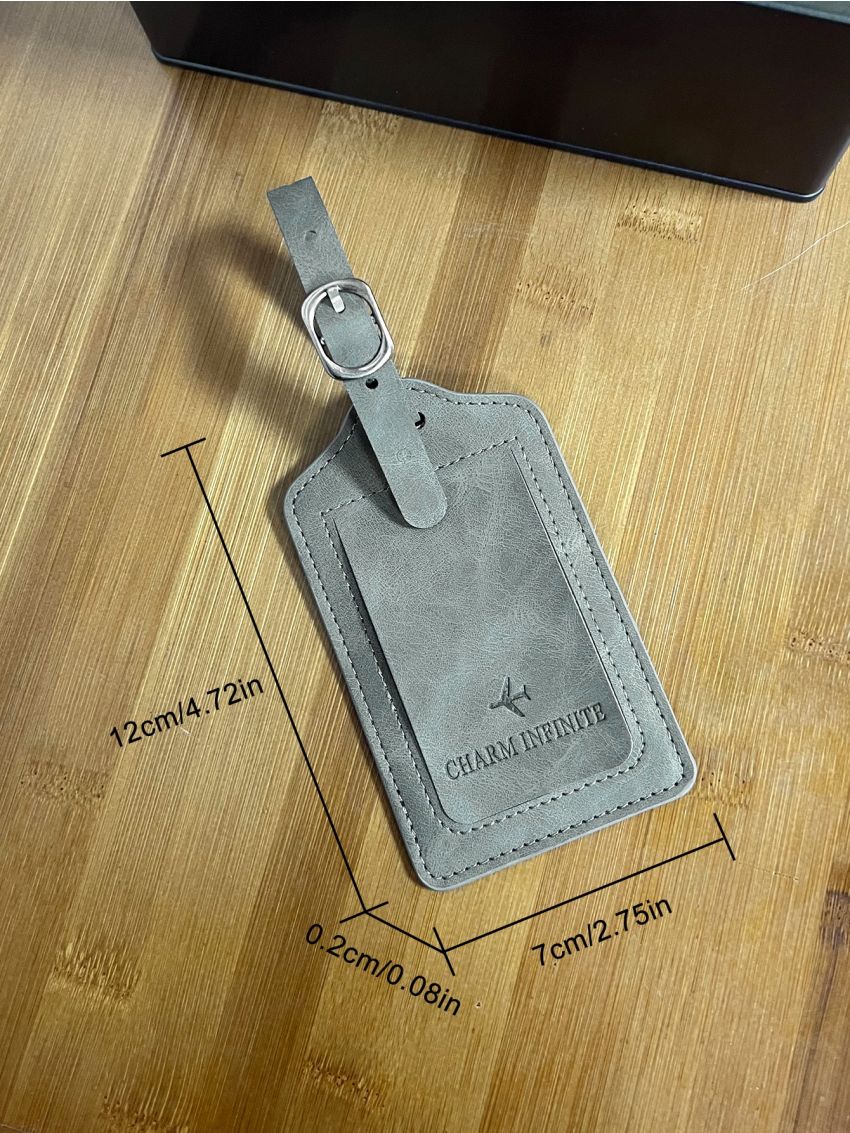 Plane & Letter Embossed Luggage Tag