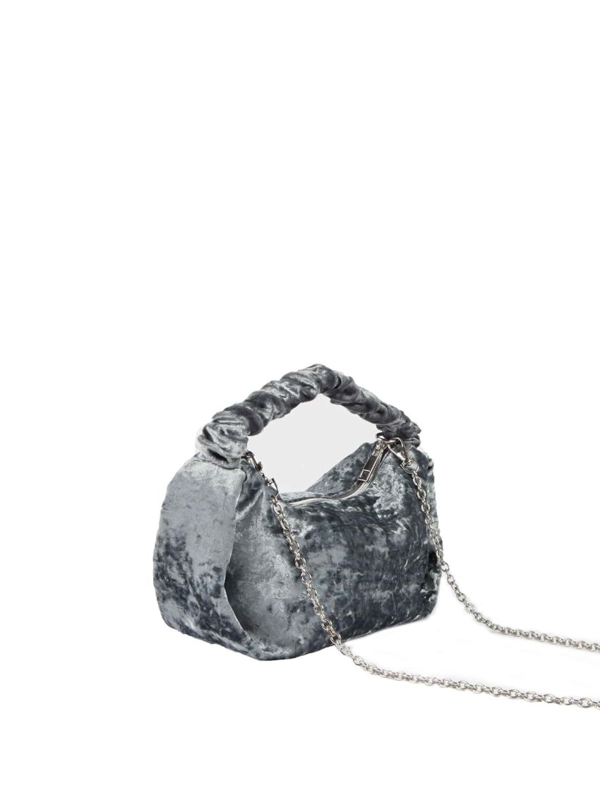 Tie Dye Chain Decor Ruched Detail Hobo Bag