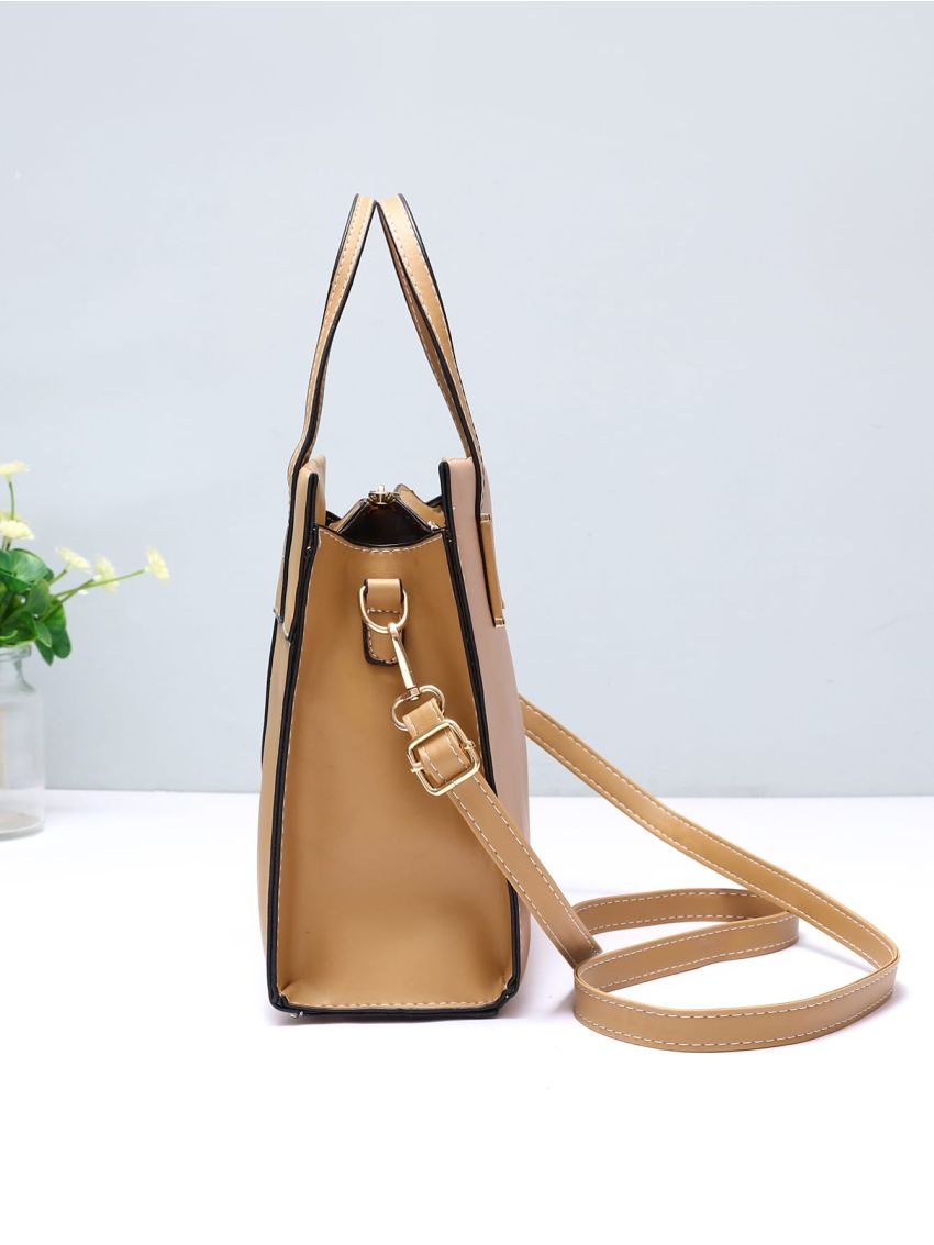 Colorblock Letter Graphic Satchel Bag, Mothers Day Gift For Mom