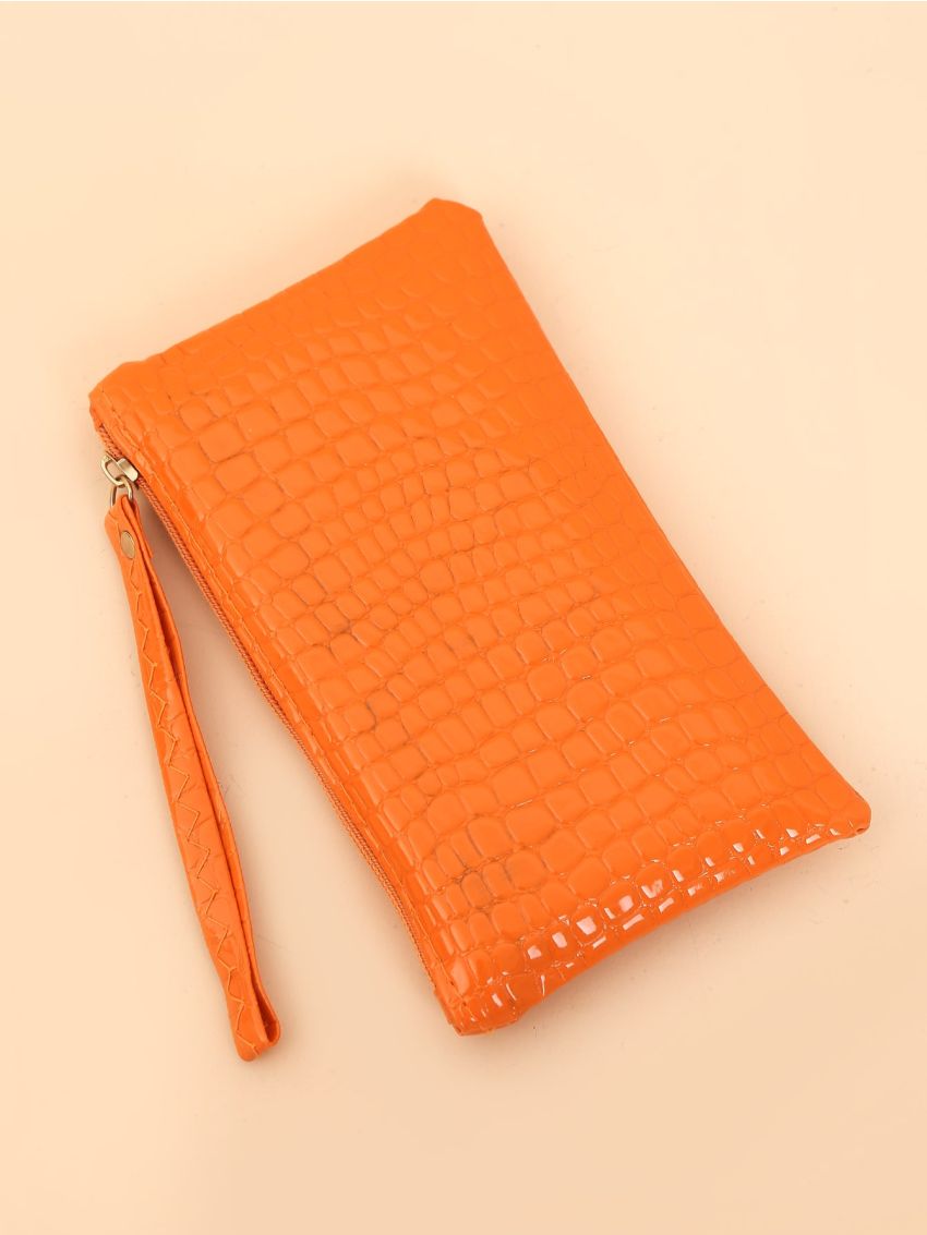 Crocodile Embossed Long Wallet