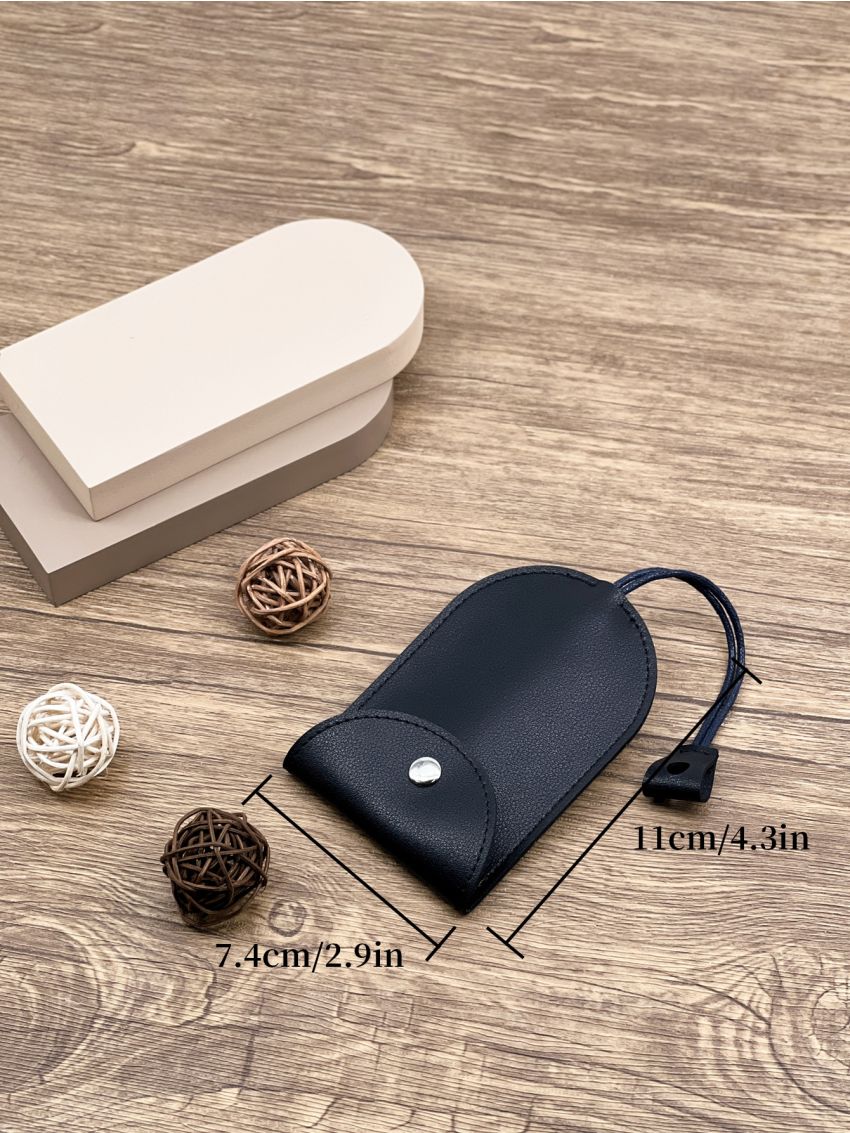 Minimalist Key Case Black With Snap Button Car Holder Case