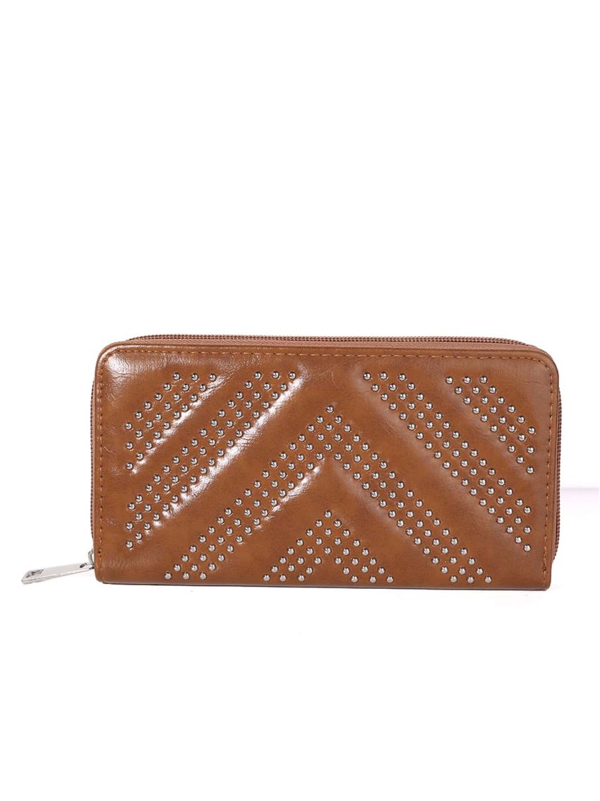 Studded Decor Long Wallet