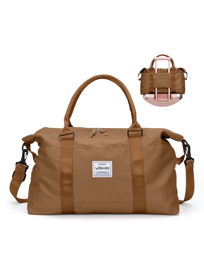 Letter Patch Decor Travel Bag