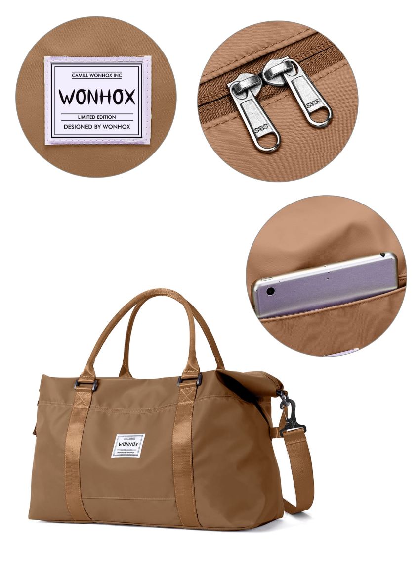 Letter Patch Decor Travel Bag