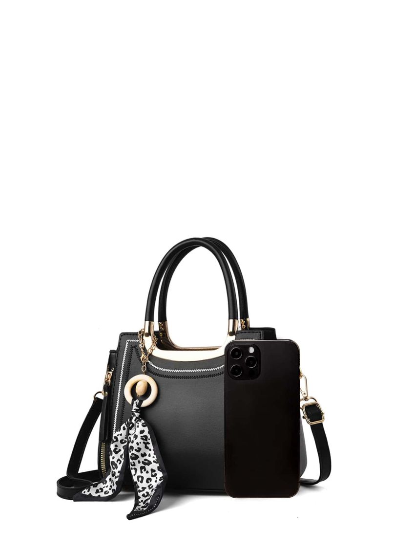 Twilly Scarf Decor Satchel Bag