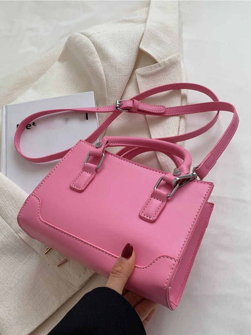 Mini Neon Pink Square Bag