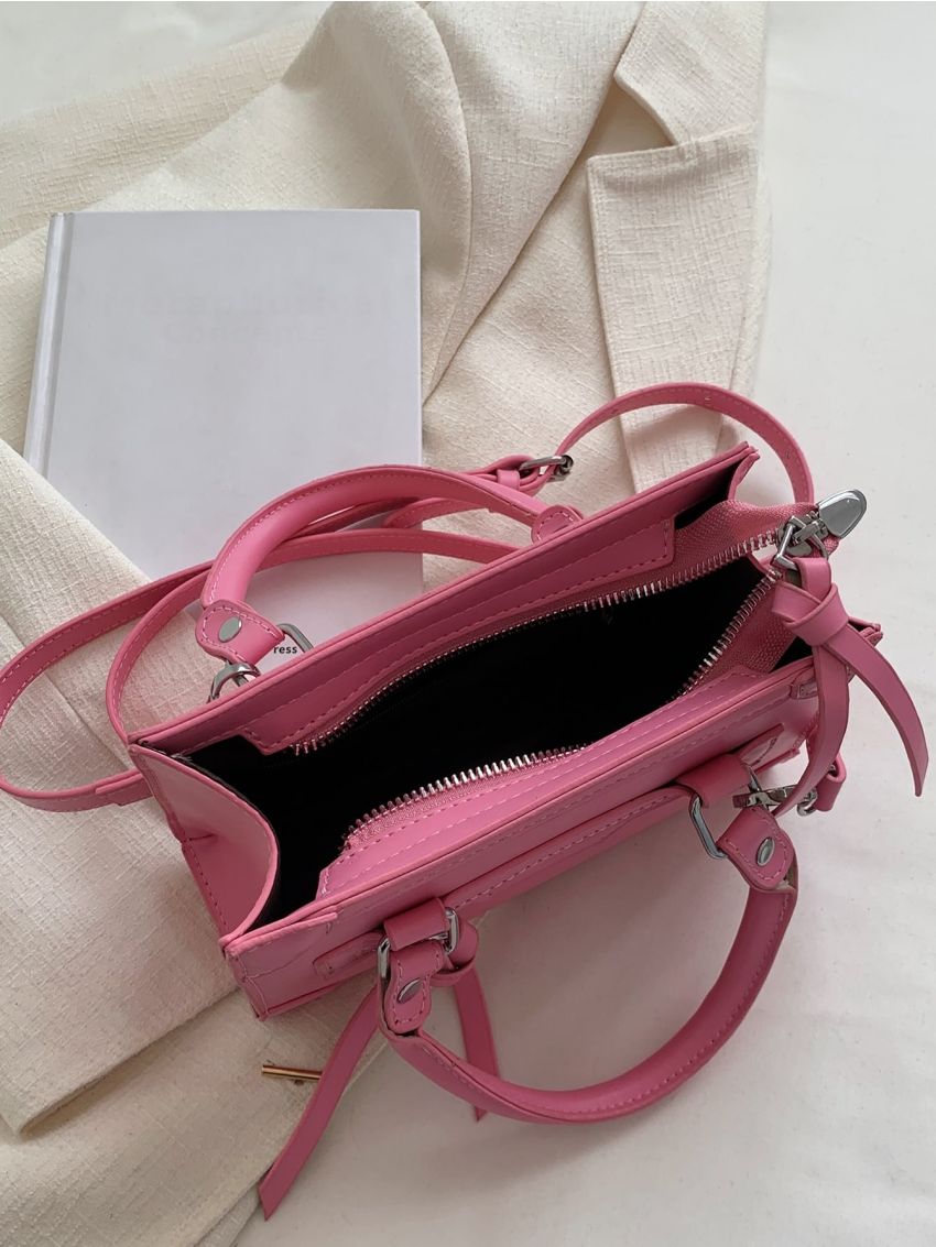 Mini Neon Pink Square Bag