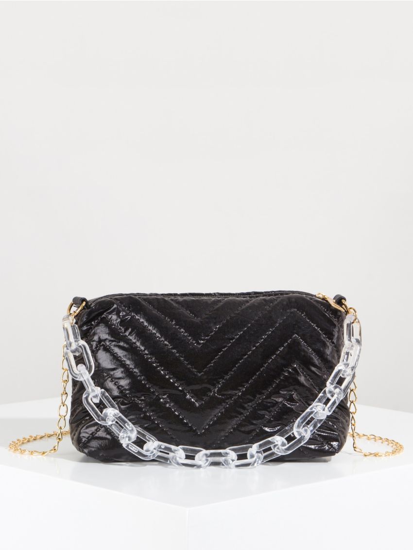 Mini Chevron Chain Decor Square Bag