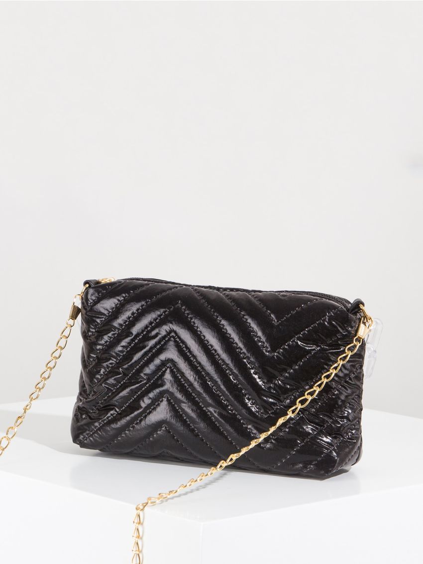 Mini Chevron Chain Decor Square Bag