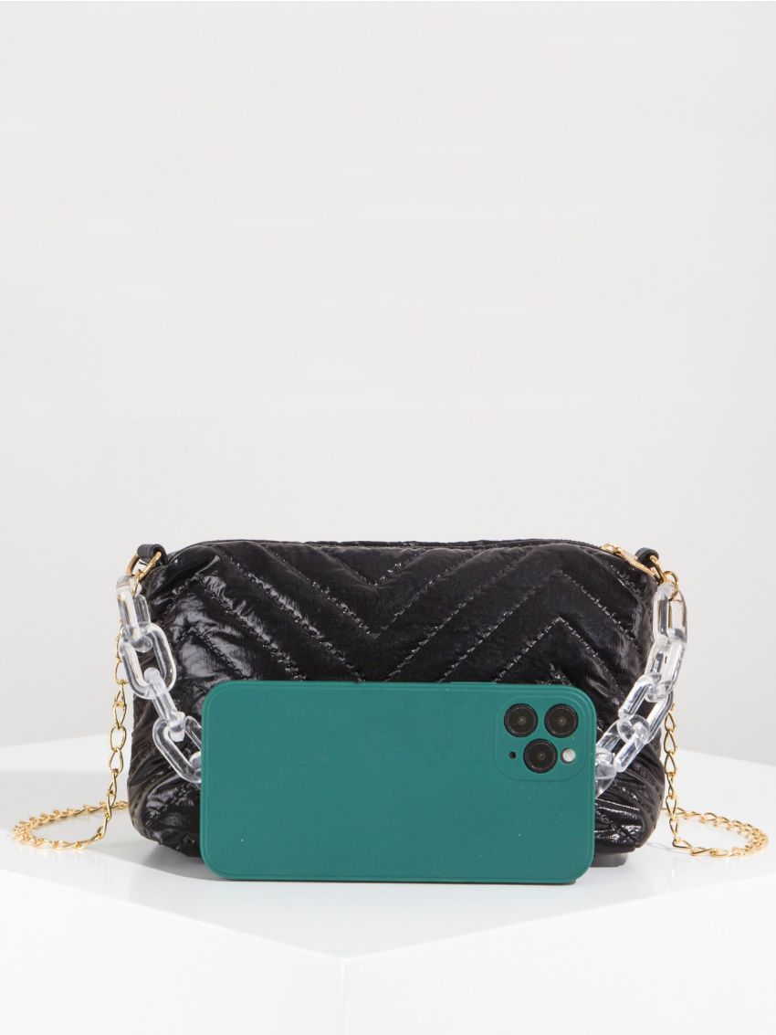 Mini Chevron Chain Decor Square Bag