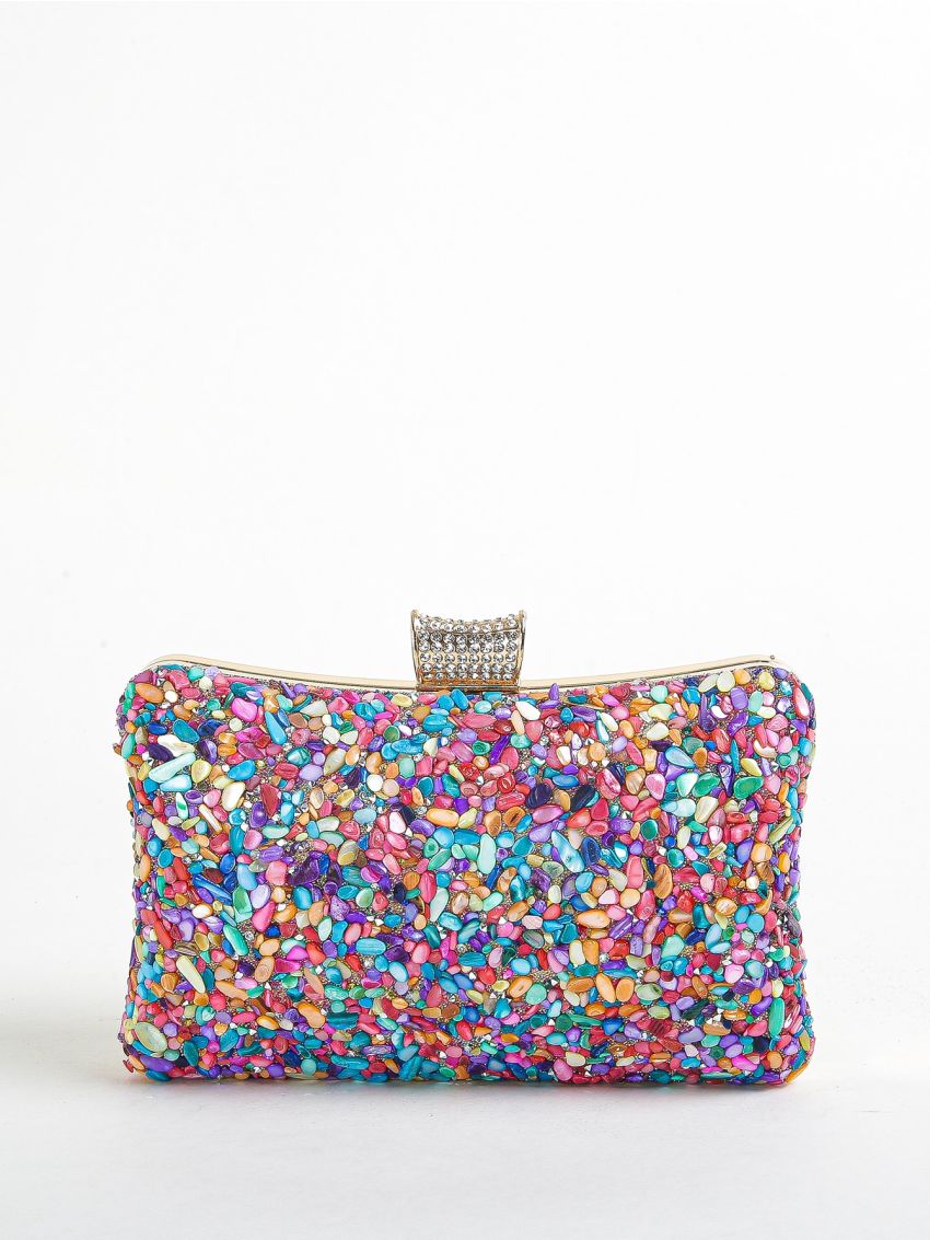 Mini Rhinestone Decor Box Bag