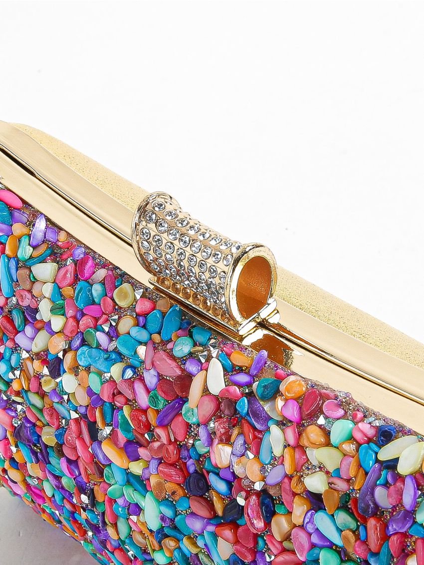 Mini Rhinestone Decor Box Bag