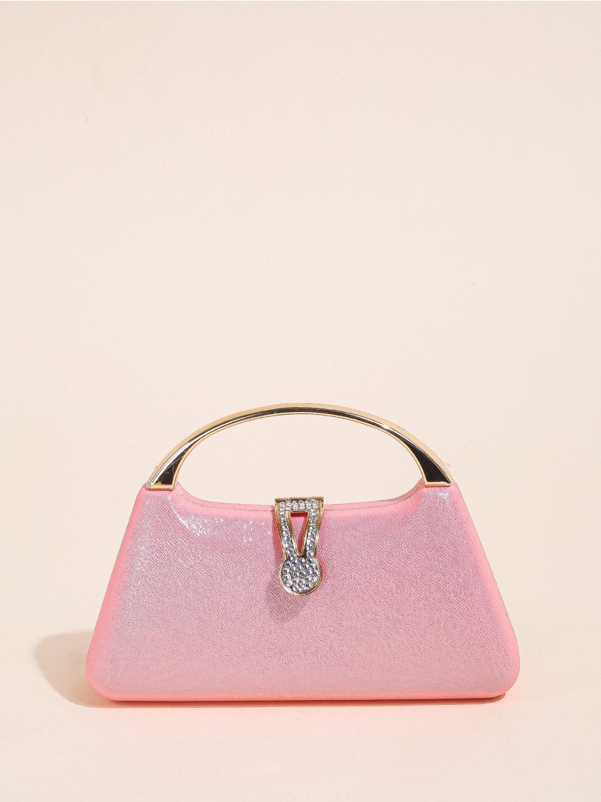 Mini Rhinestone Decor Chain Box Bag