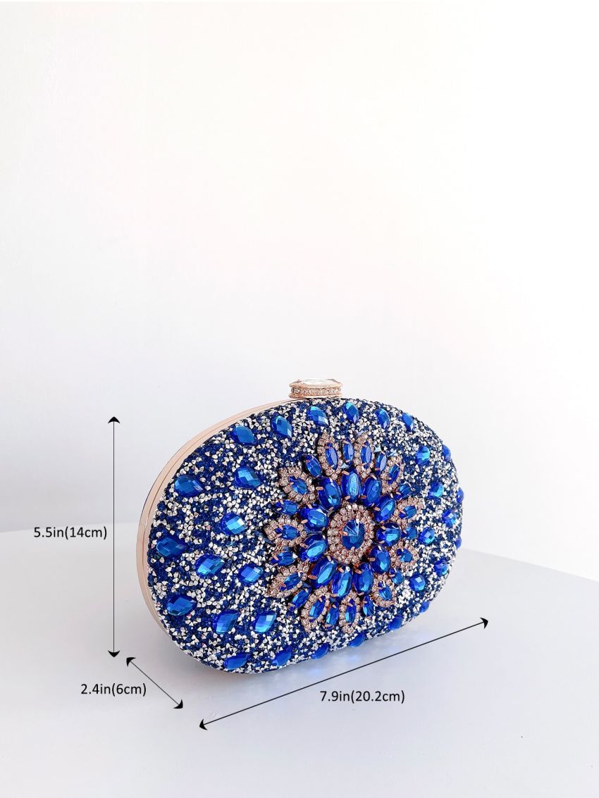 Rhinestone Decor Box Bag