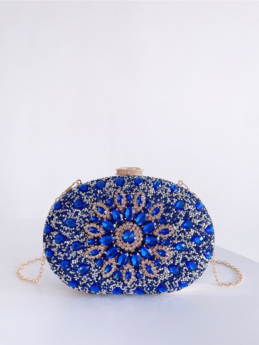 Rhinestone Decor Box Bag