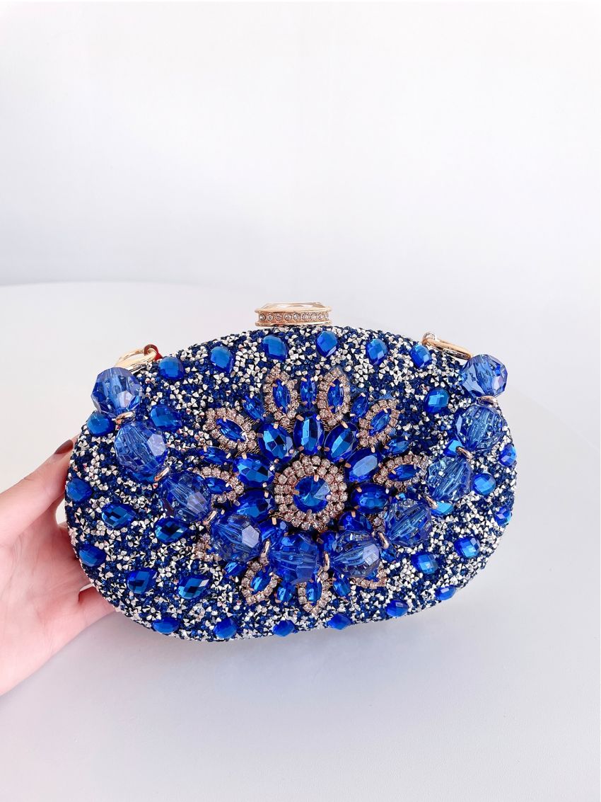 Rhinestone Decor Box Bag