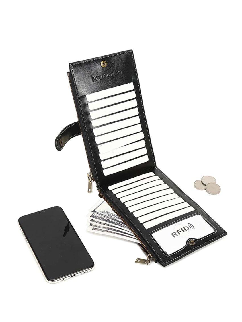 Stitch Detail Long Wallet