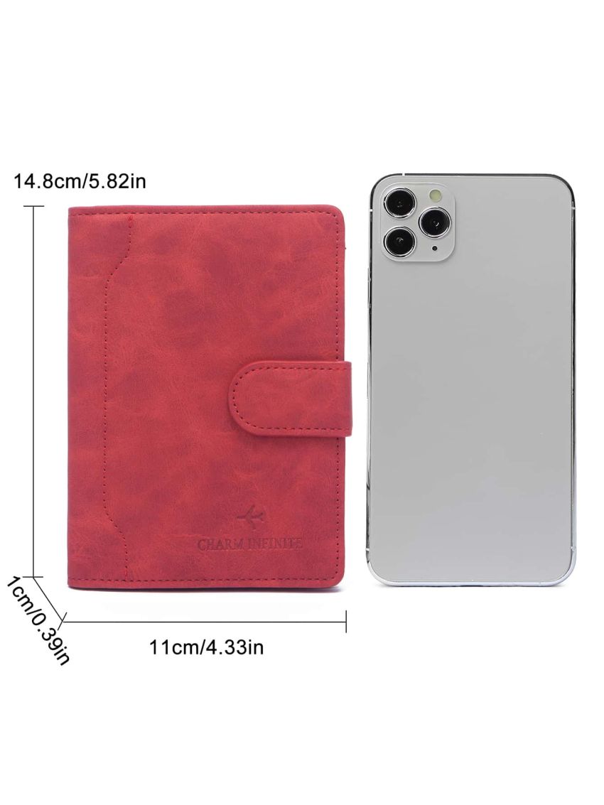 Airplane & Letter Embossed Passport Case