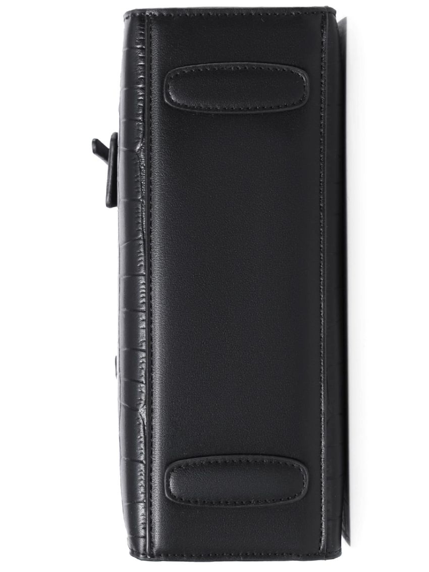 Crocodile Embossed Twilly Scarf Decor Square Bag