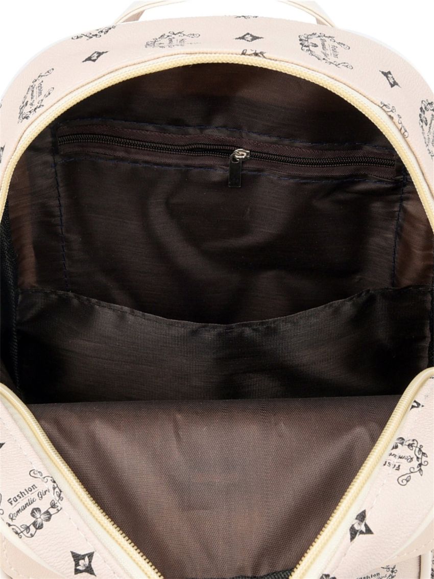 Letter Graphic Pom Pom Decor Classic Backpack