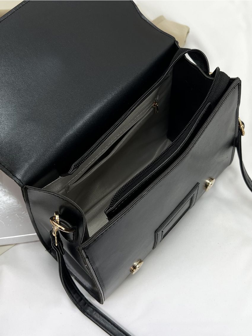 Buckle Decor Flap Square Bag