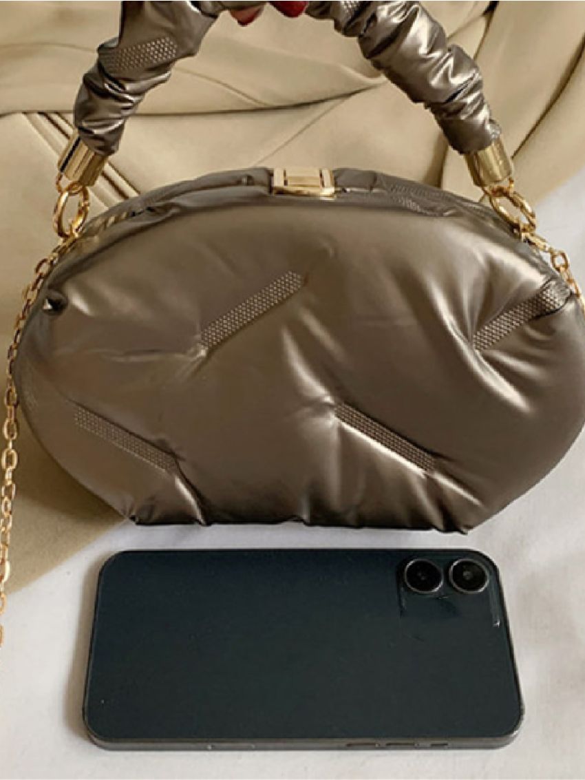 Minimalist Ruched Detail Box Bag