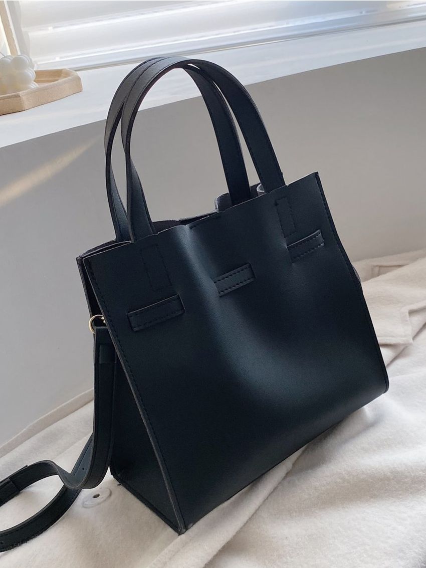 Buckle Decor Square Bag