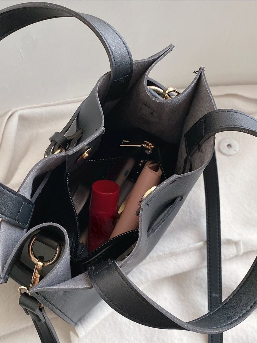 Buckle Decor Square Bag