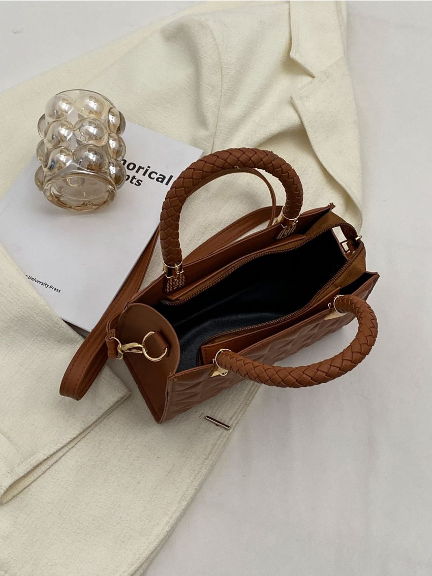 Mini Quilted Double Handle Square Bag