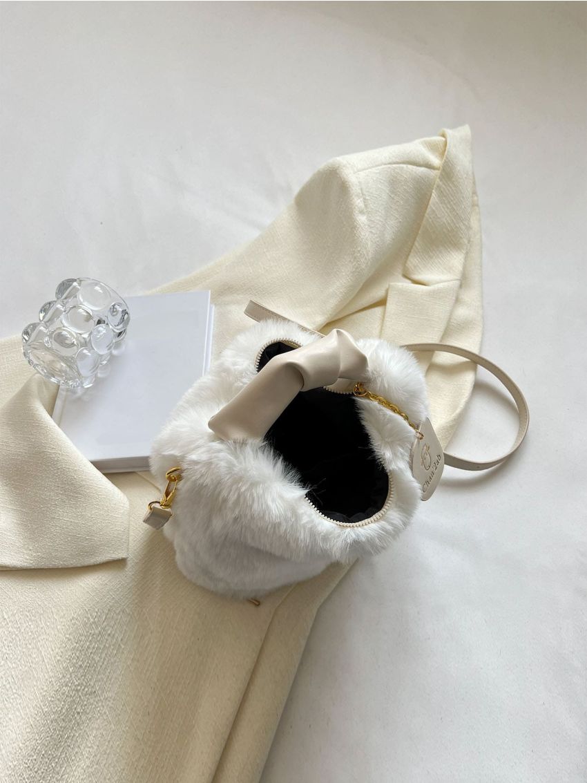 Minimalist Fluffy Hobo Bag