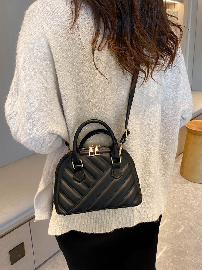 Mini Geometric Embossed Dome Bag