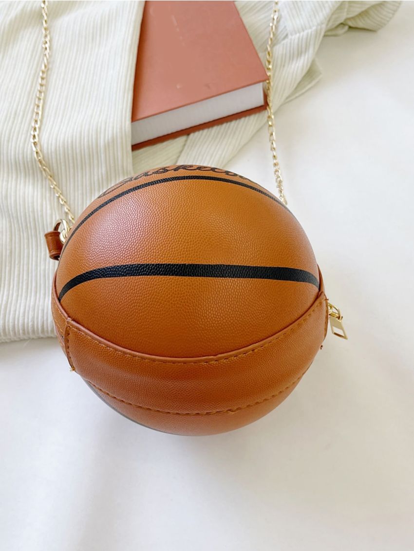 Mini Letter Graphic Chain Circle Bag