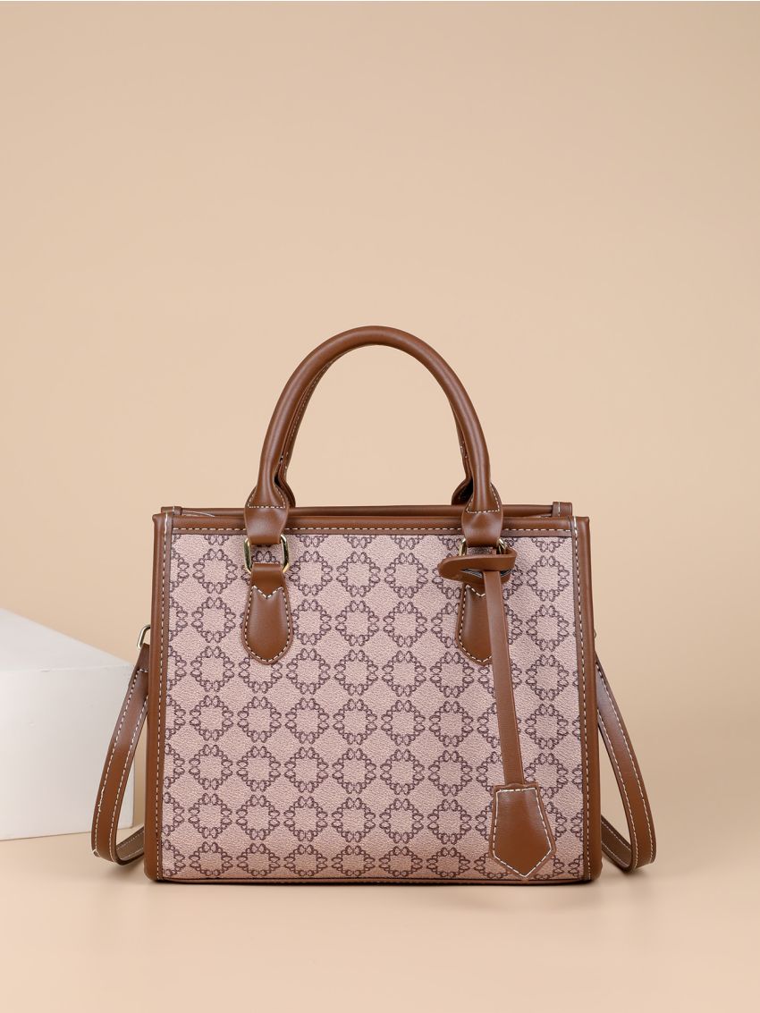 Allover Print Square Bag