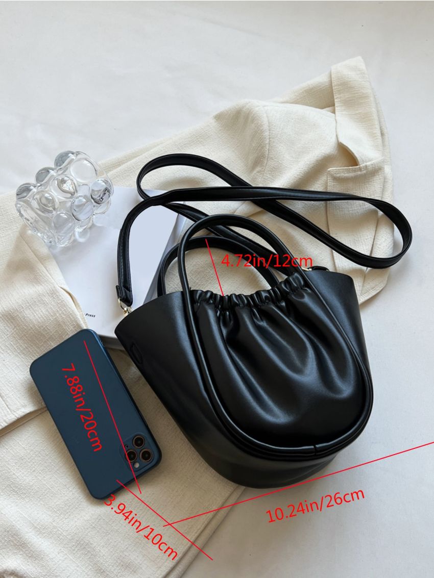 Double Handle Ruched Bag