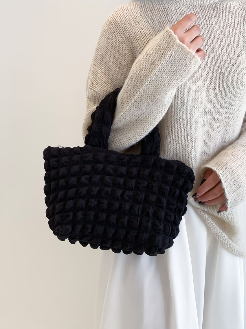 Minimalist Ruched Shopper Bag