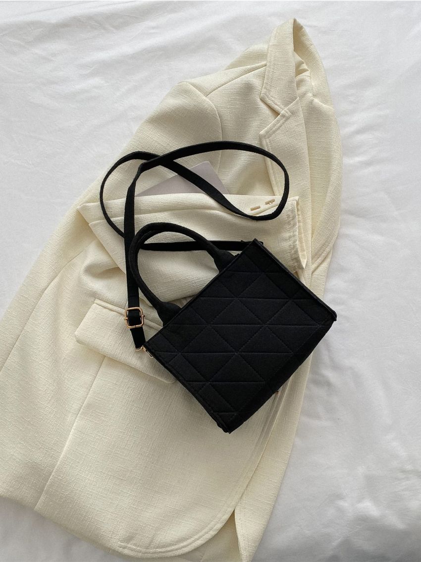 Mini Stitch Detail Square Bag