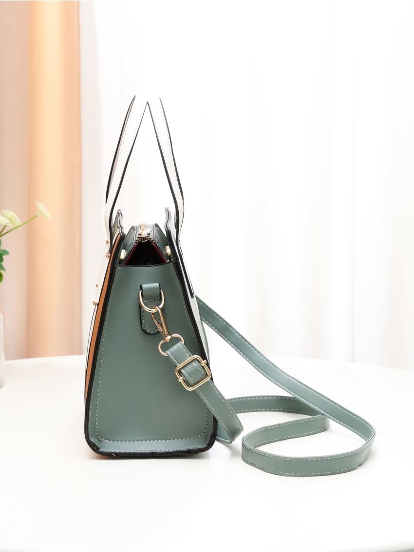 Color Block Square Bag, Mothers Day Gift For Mom