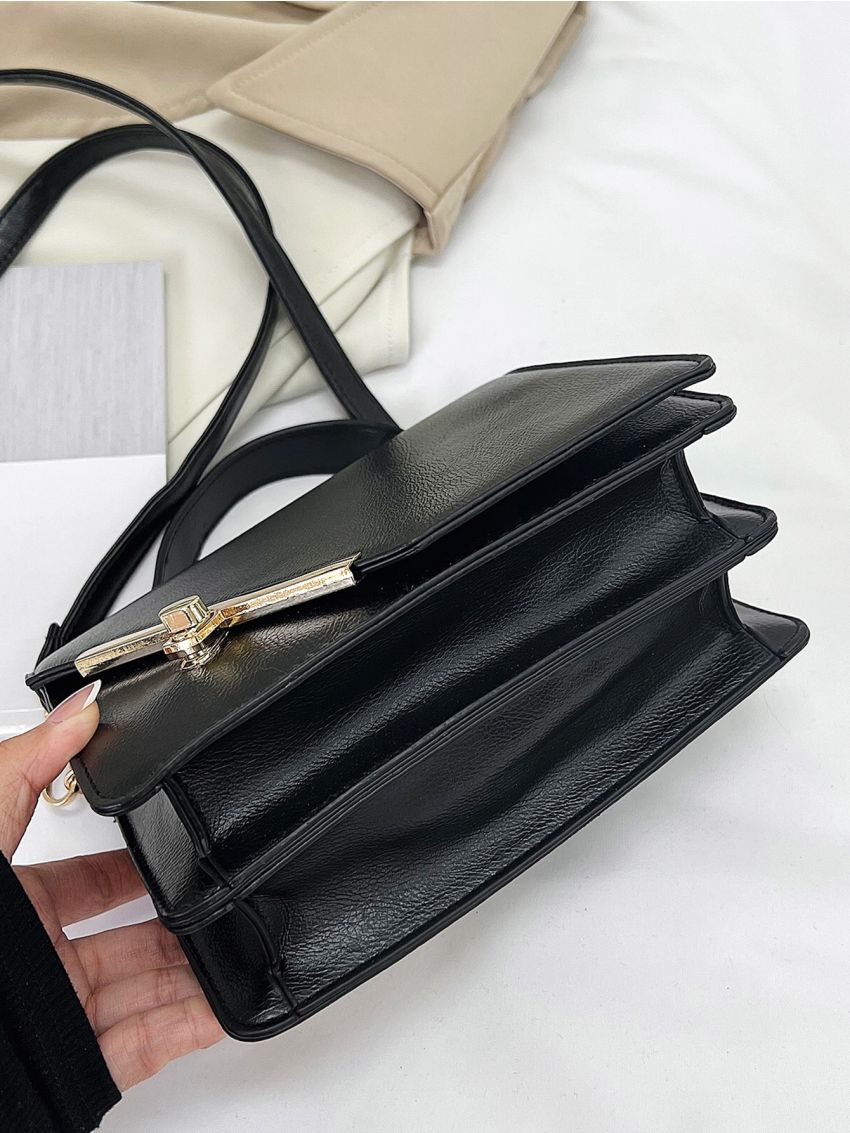 Mini Twist Lock Flap Square Bag