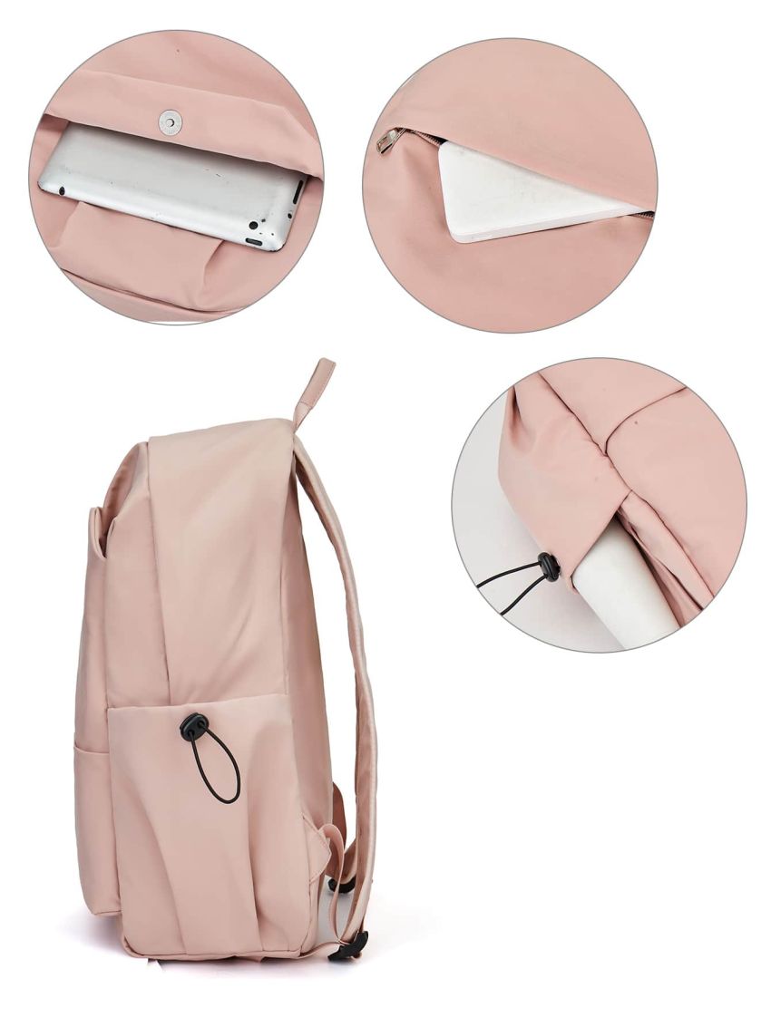 Minimalist Drawstring Detail Classic Backpack