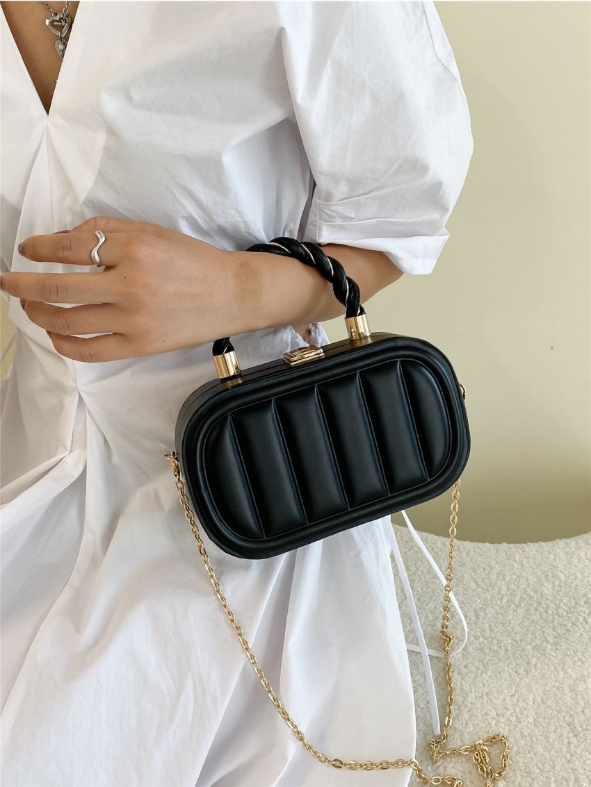 Mini Embossed Detail Box Bag