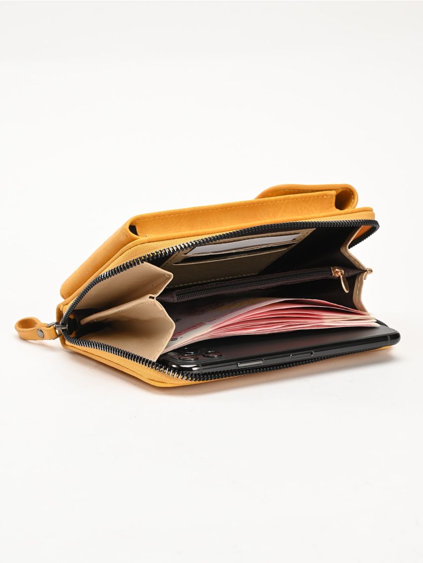 Zipper Flap Phone Wallet