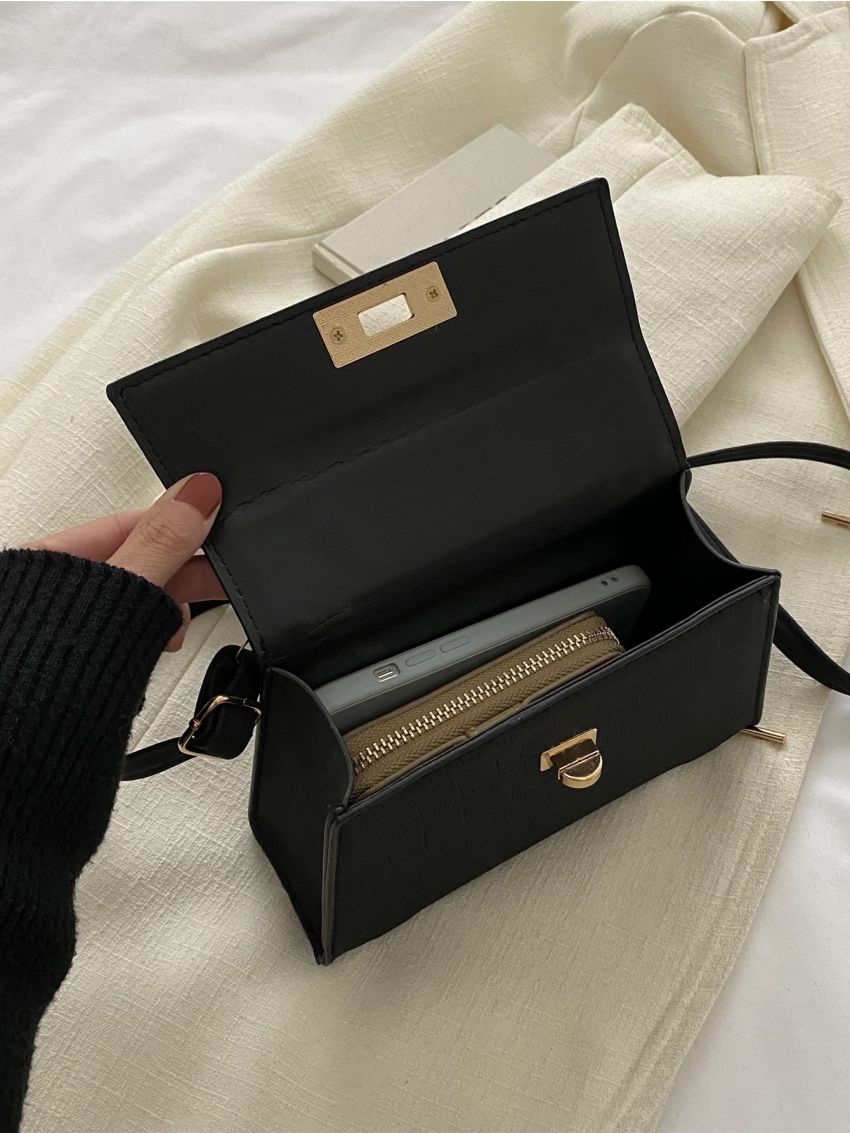 Mini Twist Lock Flap Square Bag