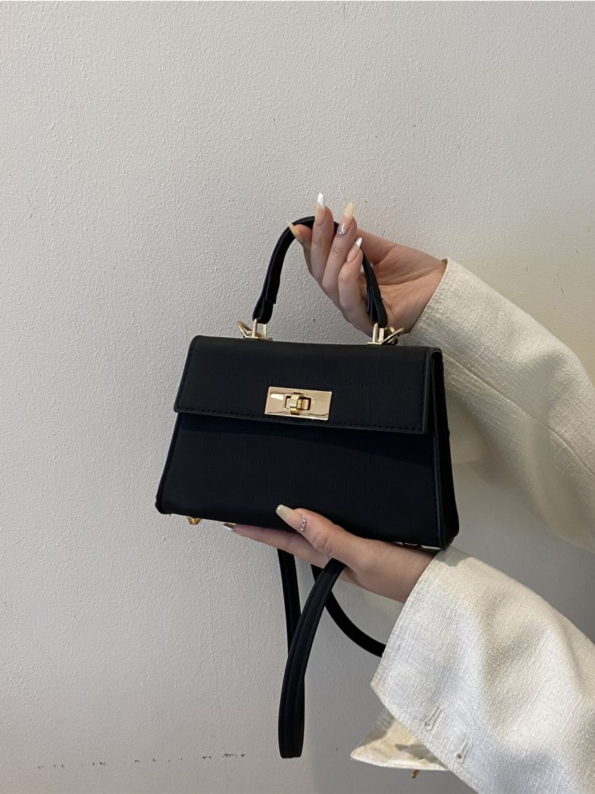 Mini Twist Lock Flap Square Bag