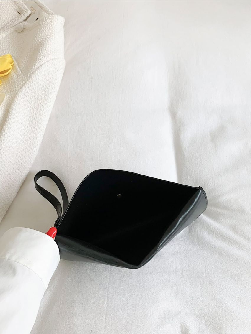 Crocodile Embossed Flap Square Bag