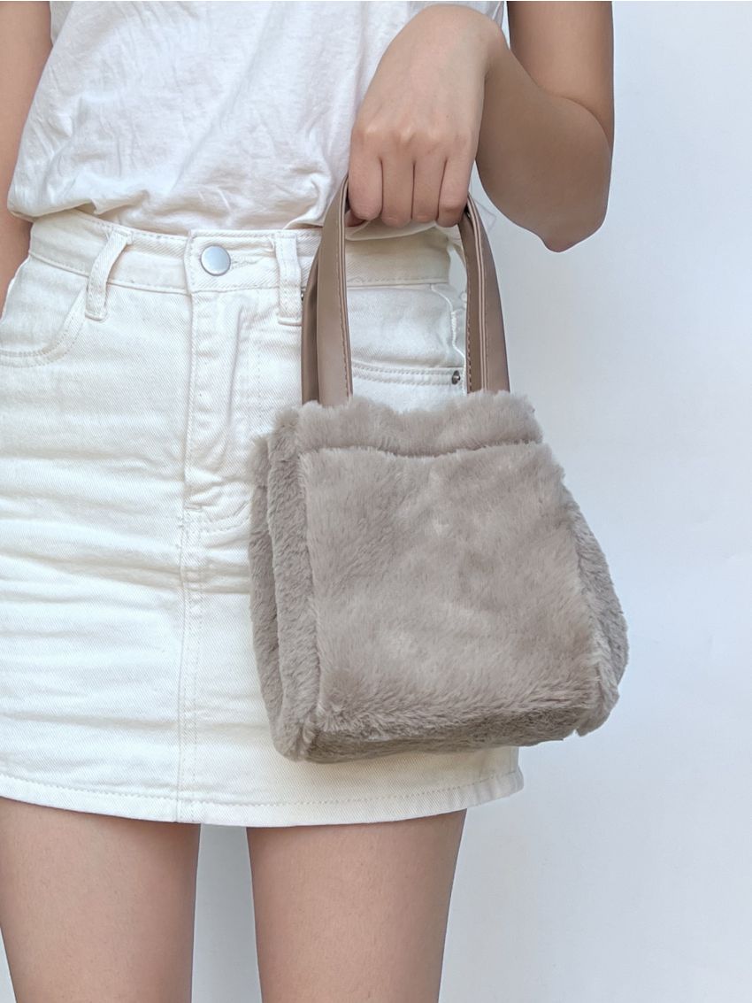 Mini Fluffy Satchel Bag