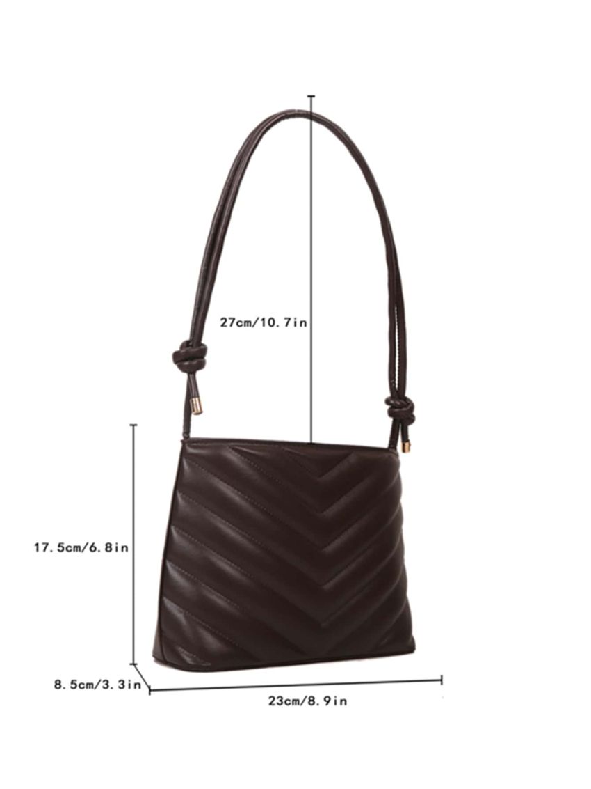 Chevron Quilted Square Bag