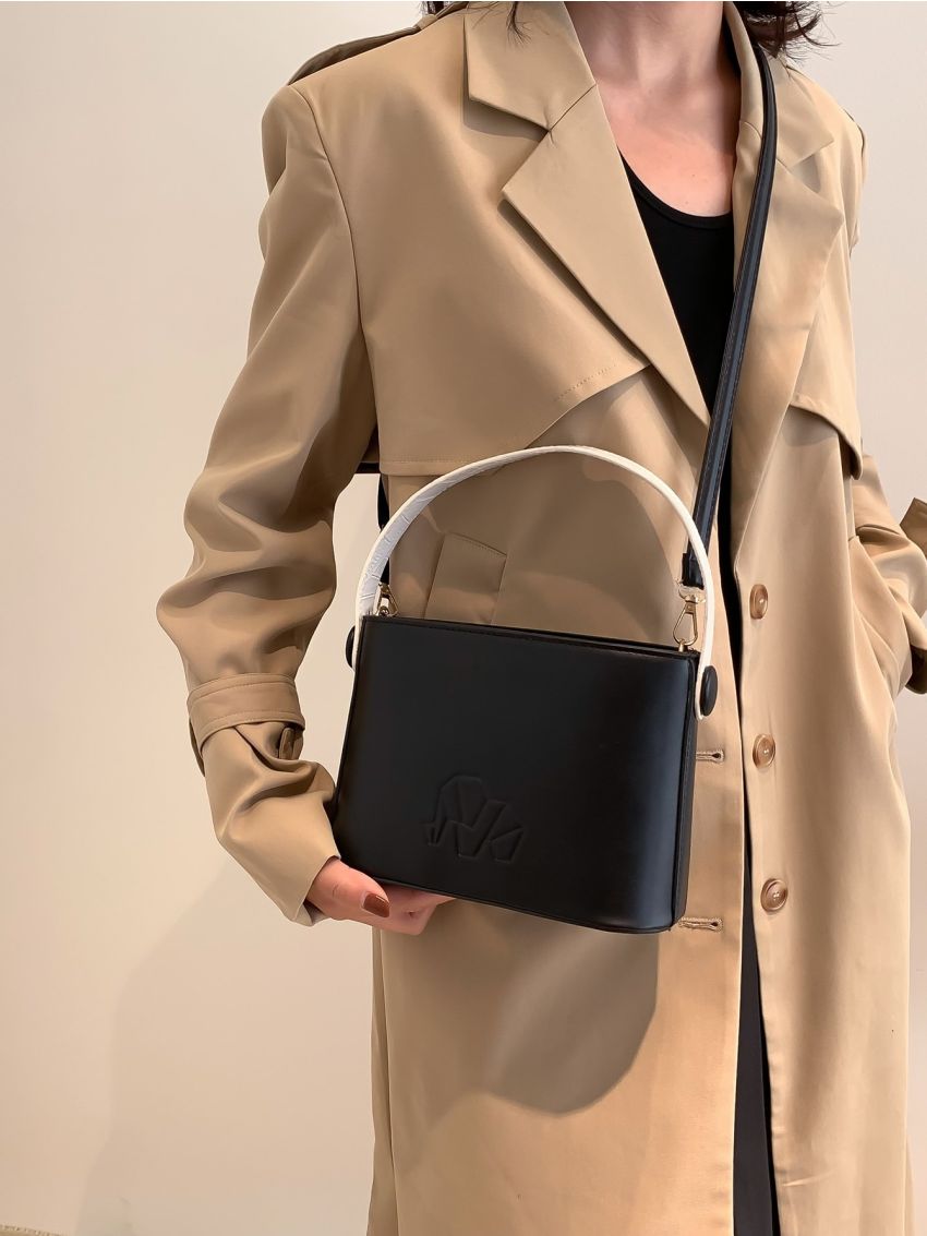 Elephant Embossed Square Bag