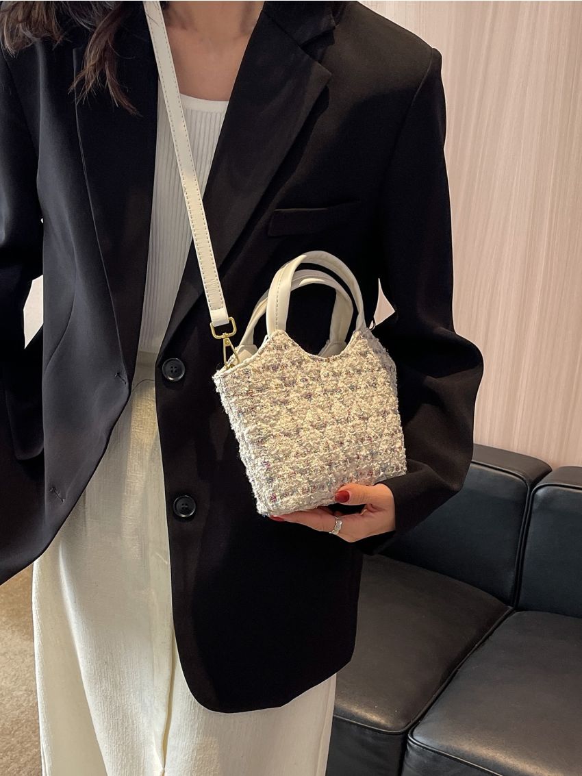 Mini Plaid Pattern Square Bag