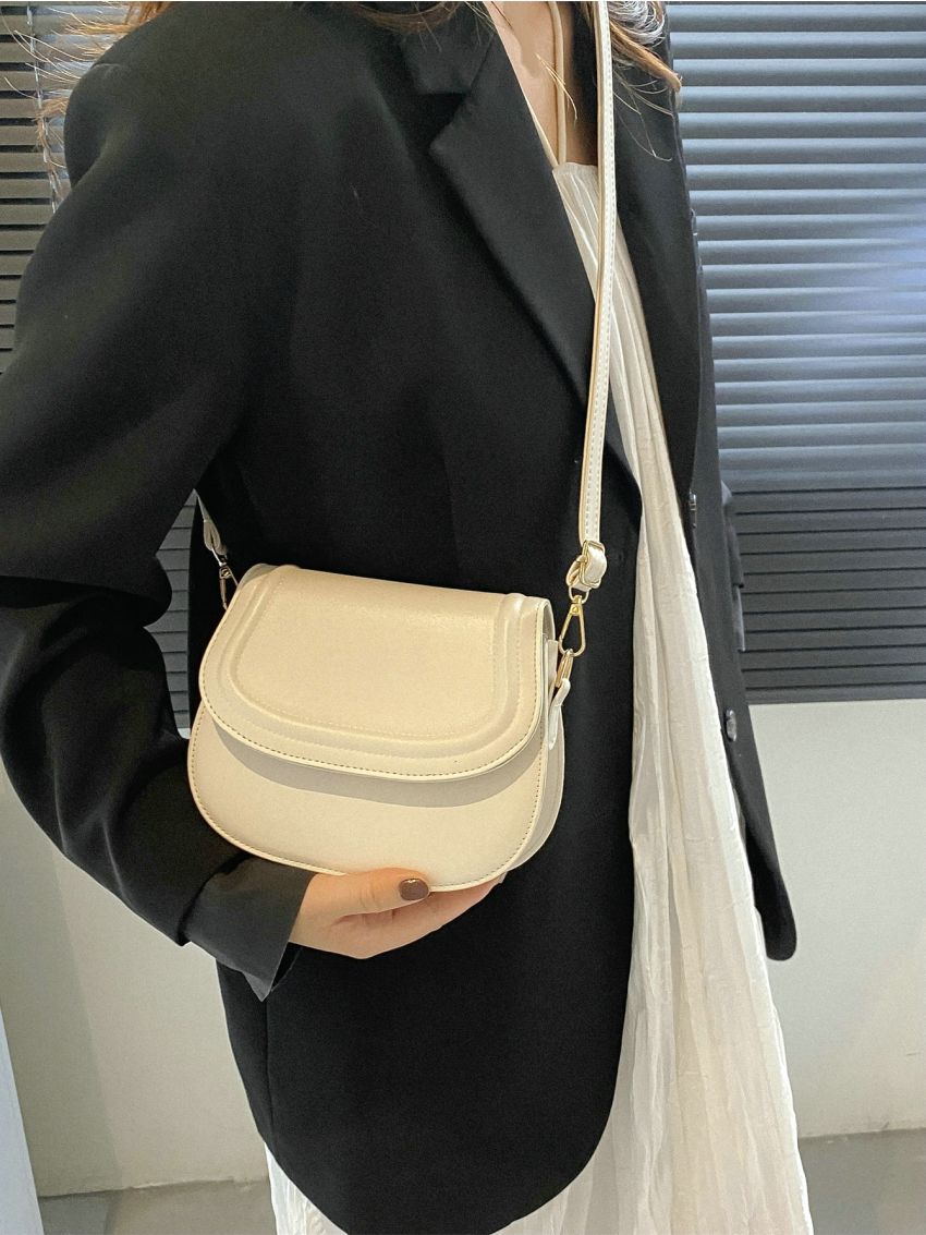 Mini Minimalist Flap Saddle Bag